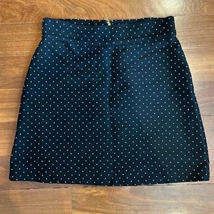 Kate Spade Polka Dot Black Mini-Skirt, size 10